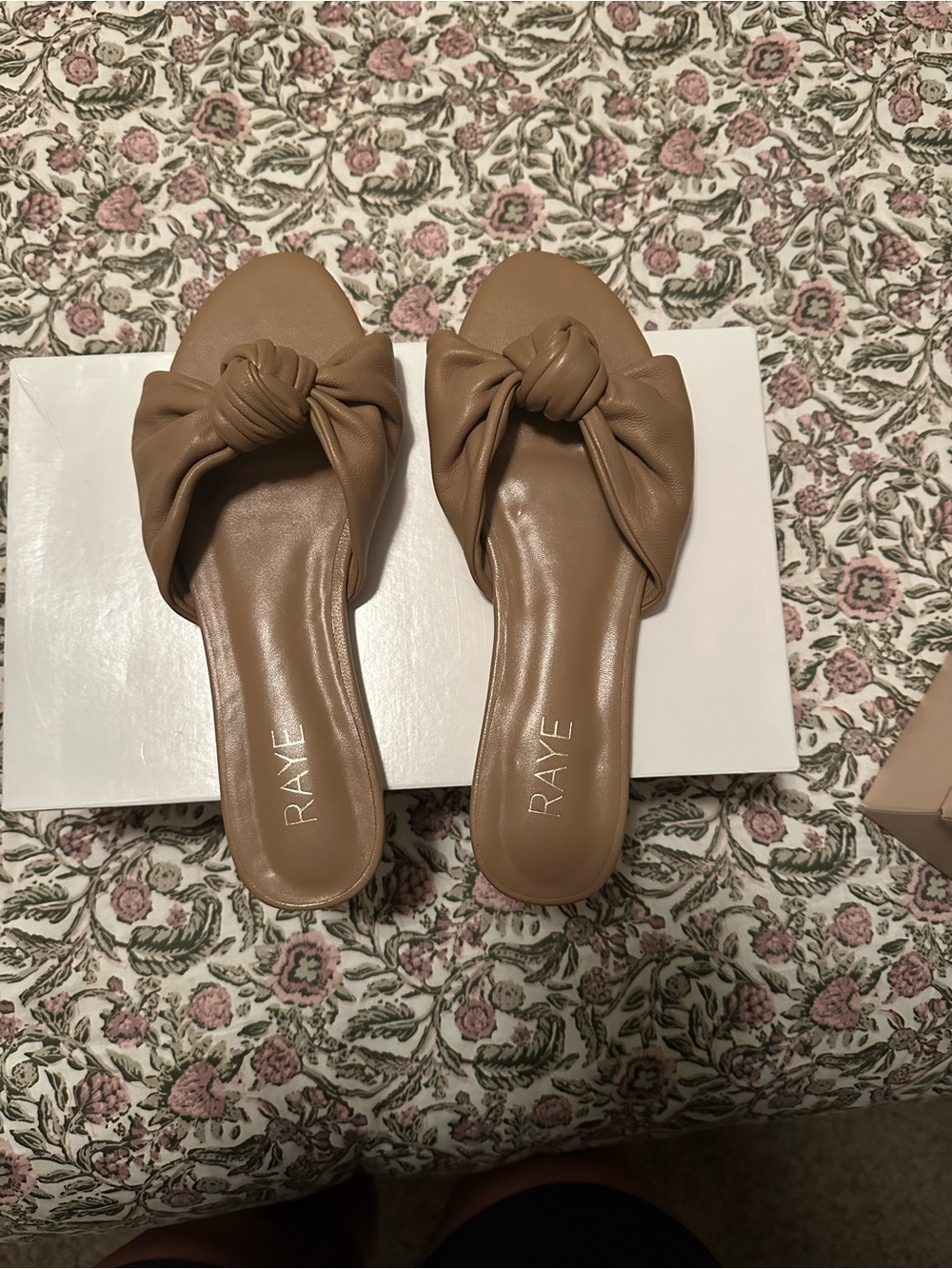 Raye Buffy sandals in tan